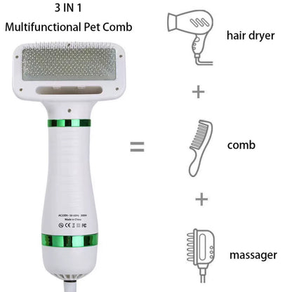 2-In-1 Pet Hair Dryer & Slicker Brush – Fast, Gentle Grooming at Home